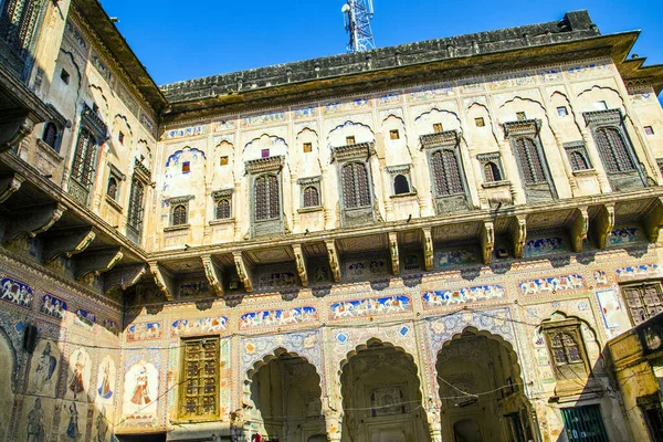 Mandawa Inde Octobre 2012 Belle Vieille Haveli Mandawa Inde — Photo