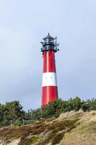 Faro Hoernum Isla Sylt Alemania Monumento Atracción Turística Luz Guía — Foto de Stock