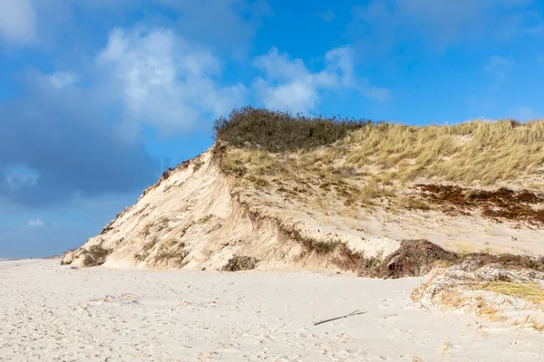 Paisagem Duna Cênica Com Praia Oceano Mar Norte Sylt Alemanha — Fotografia de Stock