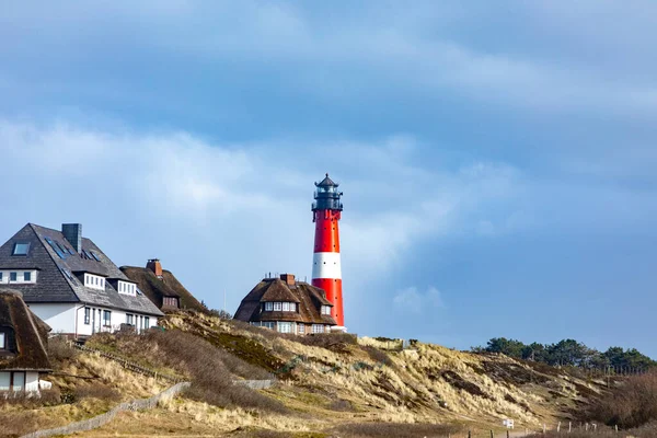 Faro Hoernum Isla Sylt Alemania Monumento Atracción Turística Luz Guía —  Fotos de Stock
