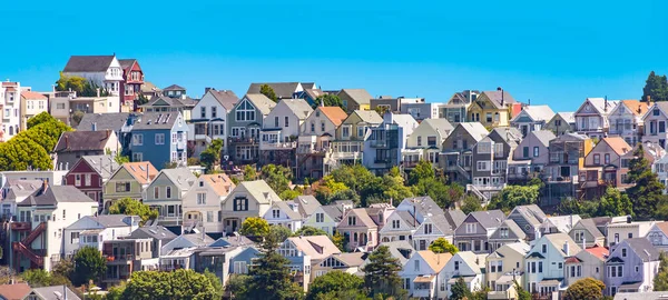 Casas Urbanas Históricas San Francisco — Fotografia de Stock