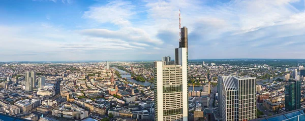 Panorama Fráncfort Del Meno Con Rascacielos — Foto de Stock