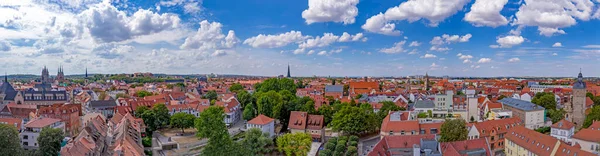 Panorama Miasta Erfuhrt Turyngii Niemcy Pod Błękitnym Niebem — Zdjęcie stockowe