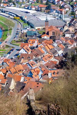 manzara nehir Köyü Freuden ve Collenberg ile ana