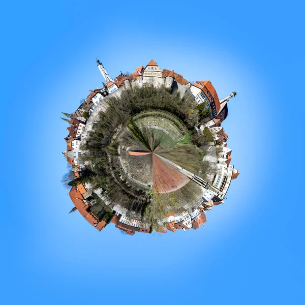 Живописный Вид Старый Город Ротенбург Дер Таубер — стоковое фото