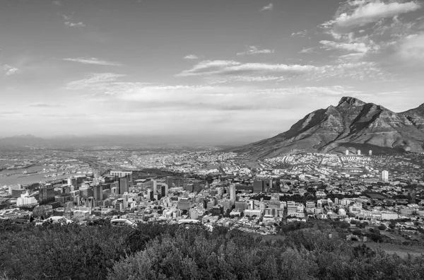 Vue Aérienne Montagne Table Capetown Dans Après Midi — Photo