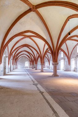 Eberbach, Almanya - 29 Aralık 2018: Almanya 'daki Eberbach manastırındaki keşiş yurdu.
