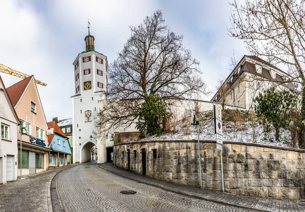 Guenzburg Německo Ledna 2017 Staré Zpola Roubené Historické Domy Středověkém — Stock fotografie