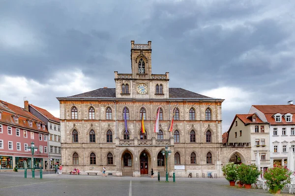 Weimar Juli 2018 Fassade Des Berühmten Rathauses Weimar Deutschland — Stockfoto