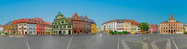 Weimar Duitsland Juli 2018 Panoramisch Uitzicht Oude Marktplaats Weimar Met — Stockfoto