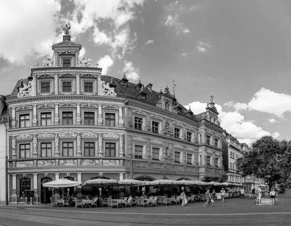 Erfurt Deutschland Juli 2018 Fassade Haus Zum Breiten Herd Engl — Stockfoto