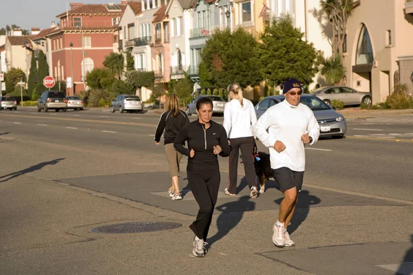 San Francisco Usa Července 2008 Lidé Užívají Jogging Promenádě San — Stock fotografie