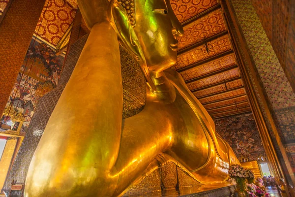 Bangkok Thailand January 2010 Detail Reclining Buddha Statue Temple Wat — Foto de Stock