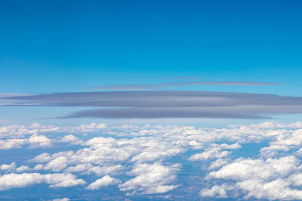 Patroon Van Witte Donkere Wolken Met Blauwe Lucht Achtergrond — Stockfoto