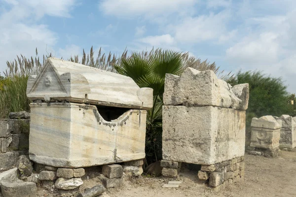 Arch Hadrian Necropole Bass Tire Unesco World Heritage Site —  Fotos de Stock
