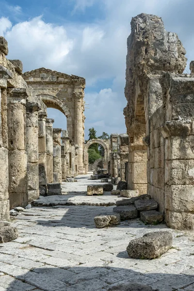 Oblouk Hadrian Nekropole Bass Tire Unesco Světového Dědictví — Stock fotografie