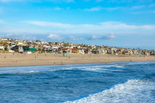 Scenic Manhattan Beach Perto Los Angeles Eua Pôr Sol — Fotografia de Stock