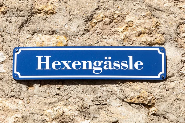 Street Name Road Witch Hezengassle Munster — Stockfoto