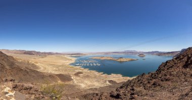manzaralı dinlenme alanı Kaweah Gölü, Kaliforniya, ABD