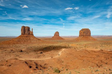 ABD, Butte ve Blue Sky ile anıt vadisinin manzarası