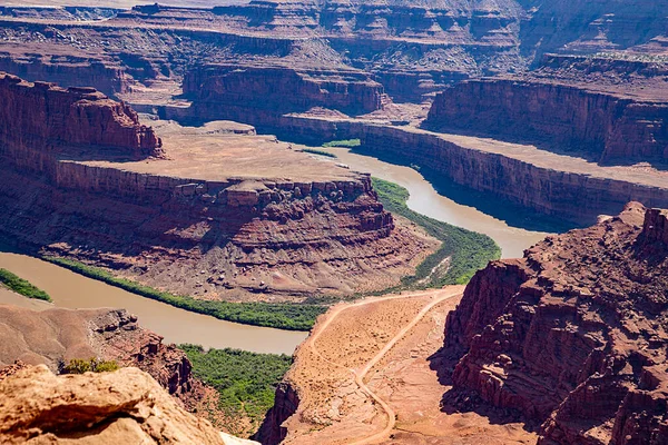 Vista Panorâmica Dead Horse Point Rio Colorado Utah Eua — Fotografia de Stock