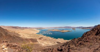 manzaralı dinlenme alanı Kaweah Gölü, Kaliforniya, ABD