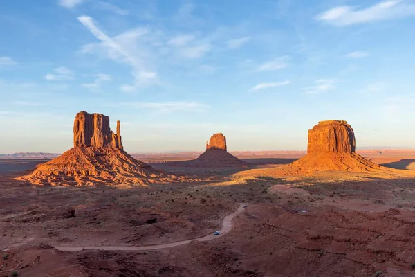 Vista Panorâmica Para Butte Vale Monumento Visto Centro Visitantes Eua — Fotografia de Stock