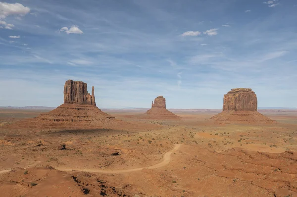 Vue Panoramique Sur Vallée Monument Avec Butte Ciel Bleu États — Photo