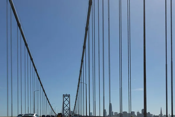 Пересечение Залива Помощью Моста Через Платный Залив Сан Франциско Сша — стоковое фото