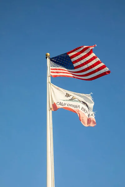 Stars Stripes Californian Flag Fluttering Wind Usa — Stock Photo, Image