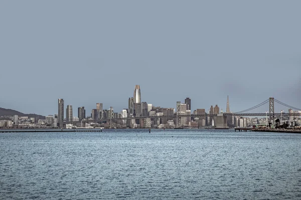 Vista Panorámica Del Amanecer San Francisco Desde Zona Del Puerto —  Fotos de Stock