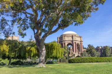 Sabah erken saatlerde San Francisco, ABD 'deki güzel sanatlar sarayı manzarası
