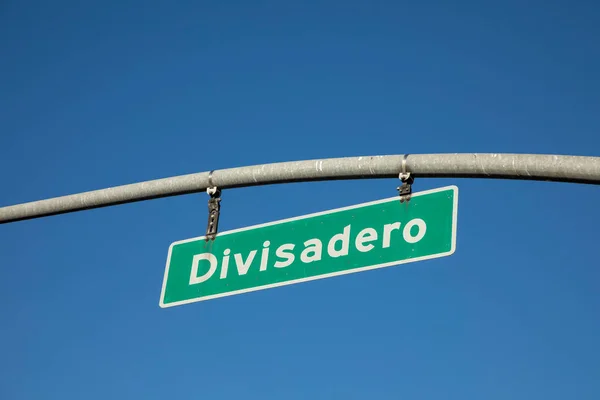 Straßenname Divisadero San Francisco Usa — Stockfoto