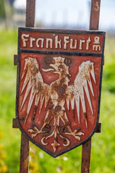 Hochheim Germany April 2021 Sign Eagle Town Frankfurt Vineyard Hochheim — ストック写真