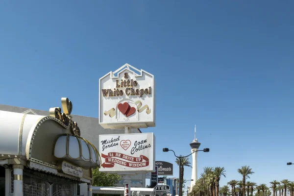 Las Vegas Usa Maja 2022 Mała Biała Kaplica Ślubna Las — Zdjęcie stockowe
