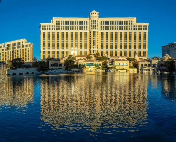 Las Vegas Usa May 2022 View Bellagio Hotel Reflection Lake — Stock Photo, Image