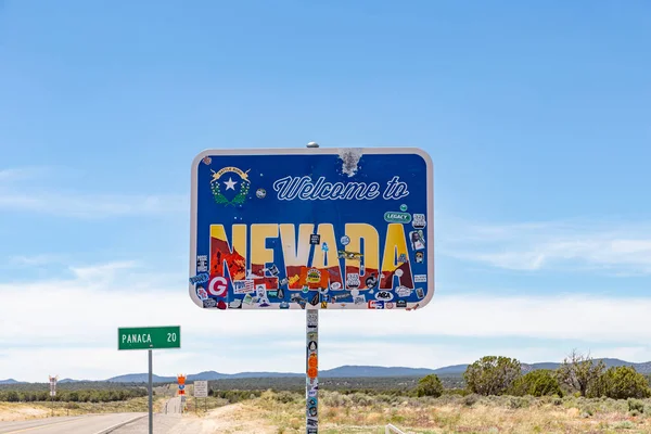 Tuba Usa June 2022 Sign Welcome Utah Highway Indicating New — Foto de Stock