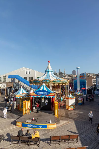 San Francisco Usa May 2022 Tourists Locals Enjoy Riverfront Pier — Stock Photo, Image