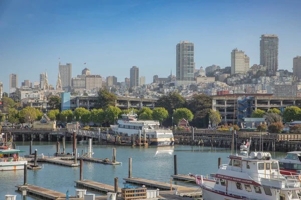 San Francisco Usa Jmay 2022 Skyline San Francisco Boats Pier — Stockfoto