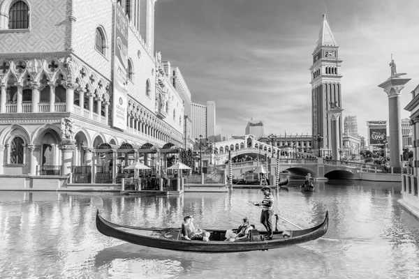Las Vegas Usa Maj 2022 Gondol Med Turister Venetian Resort — Stockfoto