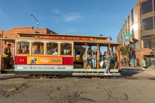 San Francisco Abd Haziran 2022 Tarihi Cable Car Powell Hyde — Stok fotoğraf