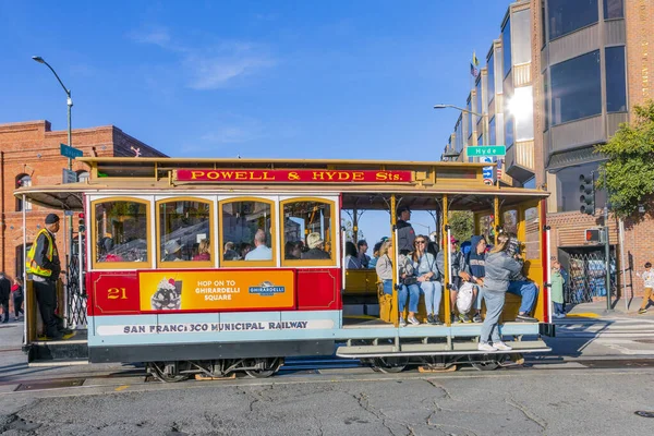 San Francisco Eua Junho 2022 Histórico Cable Car Powell Hyde — Fotografia de Stock