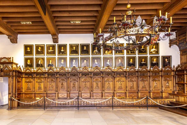 Muenster Duitsland April 2022 Panoramisch Uitzicht Kamer Friedenssaal Engl Rustkamer — Stockfoto