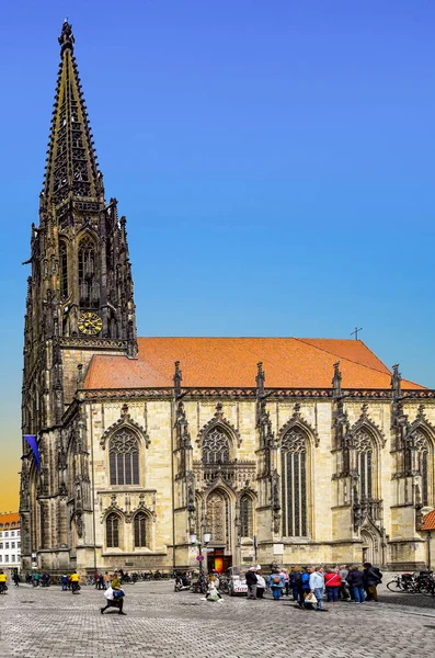 Münster Deutschland April 2022 Malerischer Blick Auf Die Fassade Alter — Stockfoto