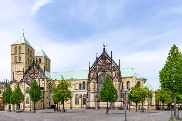 Panoramisch Uitzicht Kathedraal Van Mnster Duitsland — Stockfoto