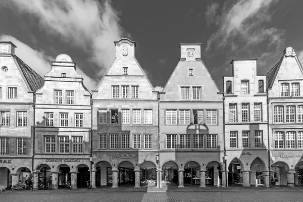 Muenster Duitsland April 2022 Landschappelijk Uitzicht Gevel Van Oude Historische — Stockfoto