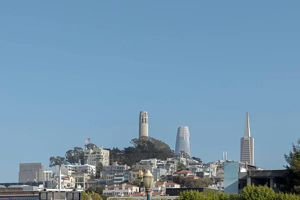 Vista Panorámica Horizonte San Francisco Desde Muelle —  Fotos de Stock