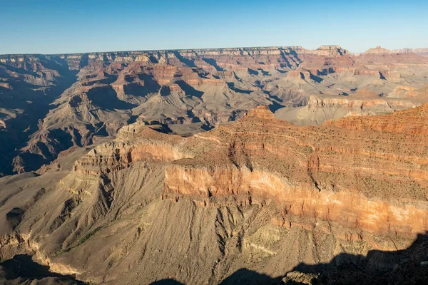 Vista Panoramica Sul Bordo Nord Del Grande Canyon Atmosfera Tramonto — Foto Stock