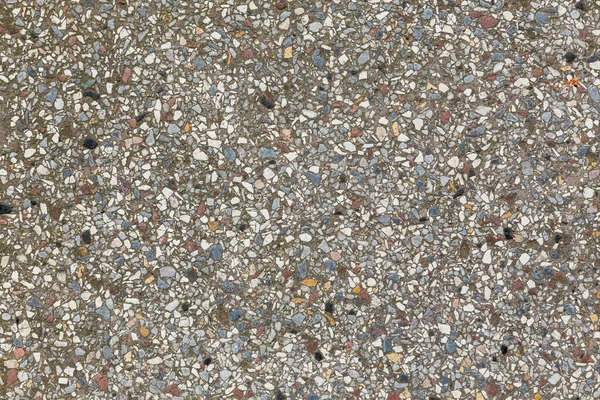 Alten Strukturierten Boden Hintergrund Mit Nahtlosen Kleinen Unregelmäßigen Steinen — Stockfoto