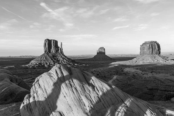 Panoramic View Monument Valley Sunrise Usa West Mitten Butte View — Stockfoto